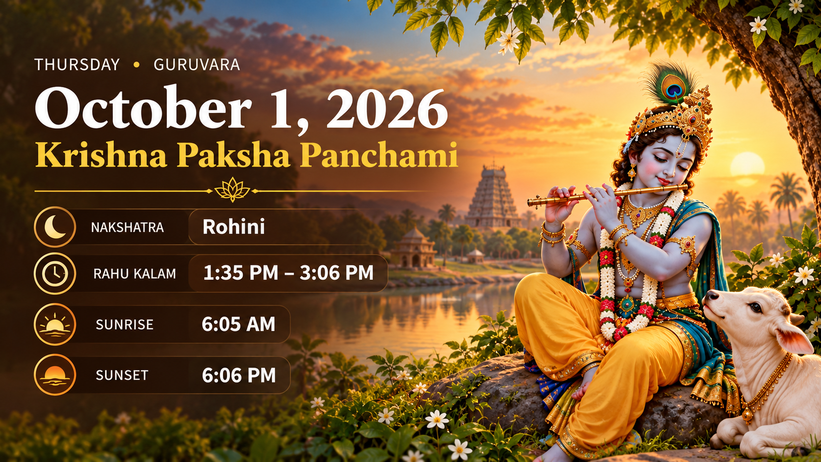 Panchangam — October 1, 2026