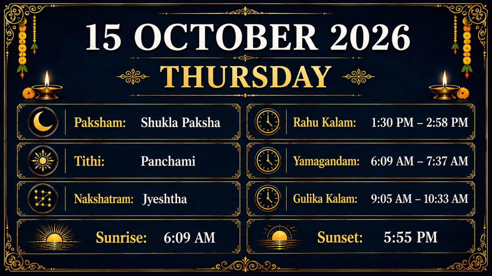 Panchangam — October 15, 2026