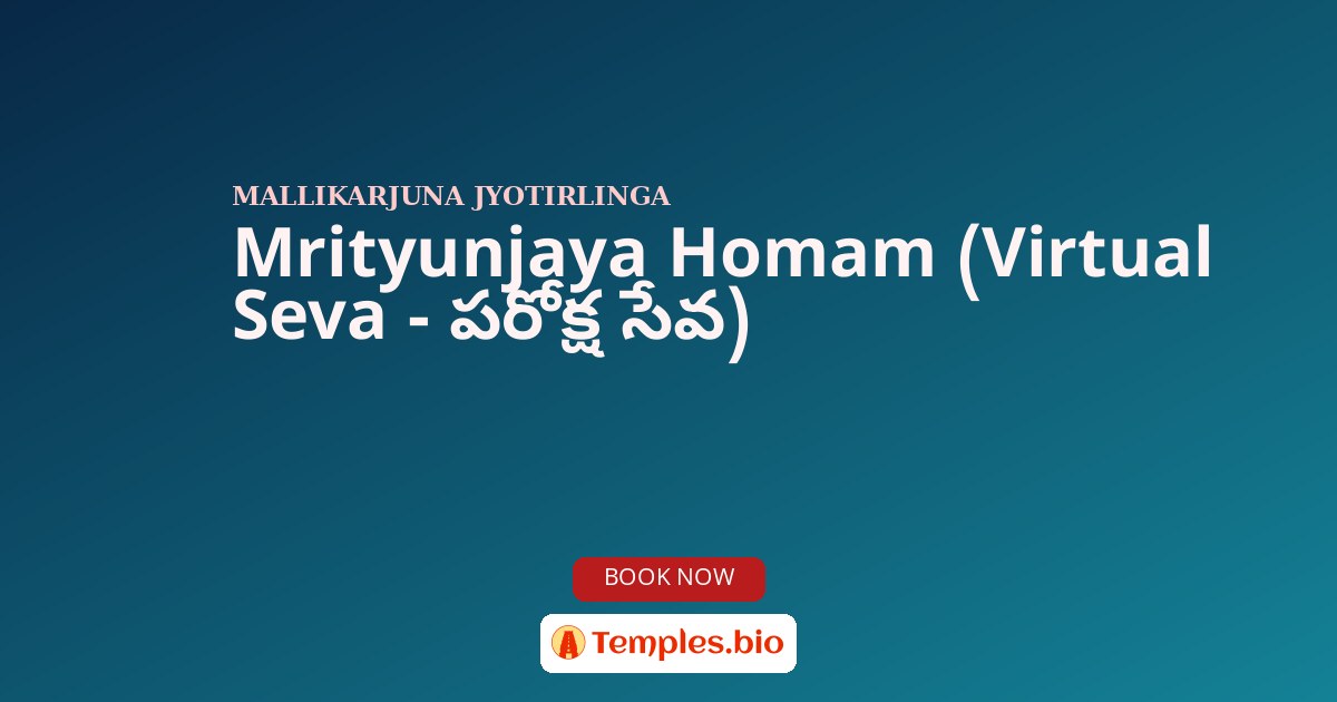 Mrityunjaya Homam (Virtual Seva - పరోక్ష సేవ)
