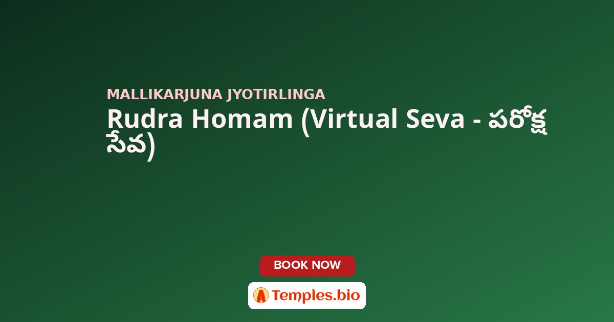 Rudra Homam (Virtual Seva - పరోక్ష సేవ)