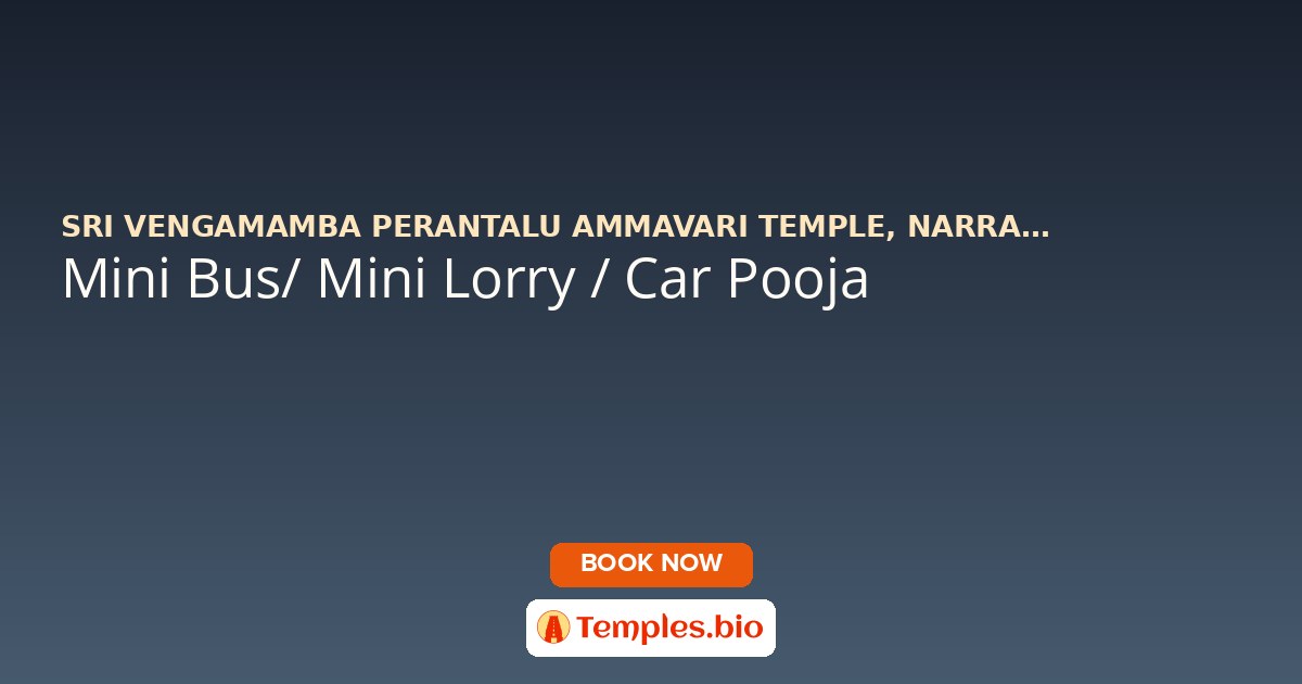 Mini Bus/ Mini Lorry / Car Pooja