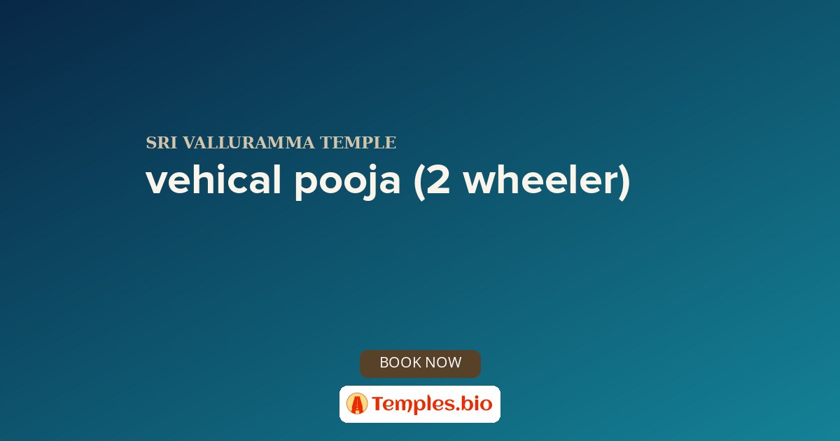 vehical pooja (2 wheeler)