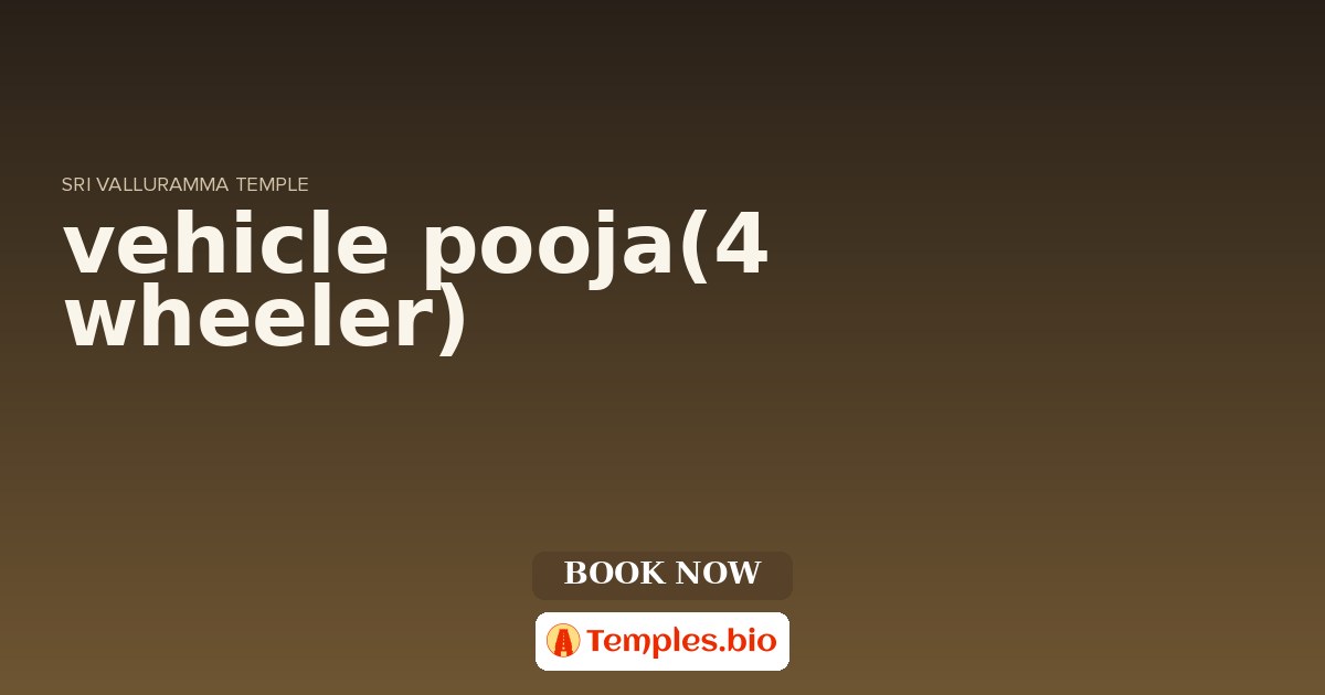 vehicle pooja(4 wheeler)