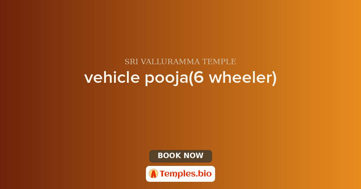 vehicle pooja(6 wheeler)