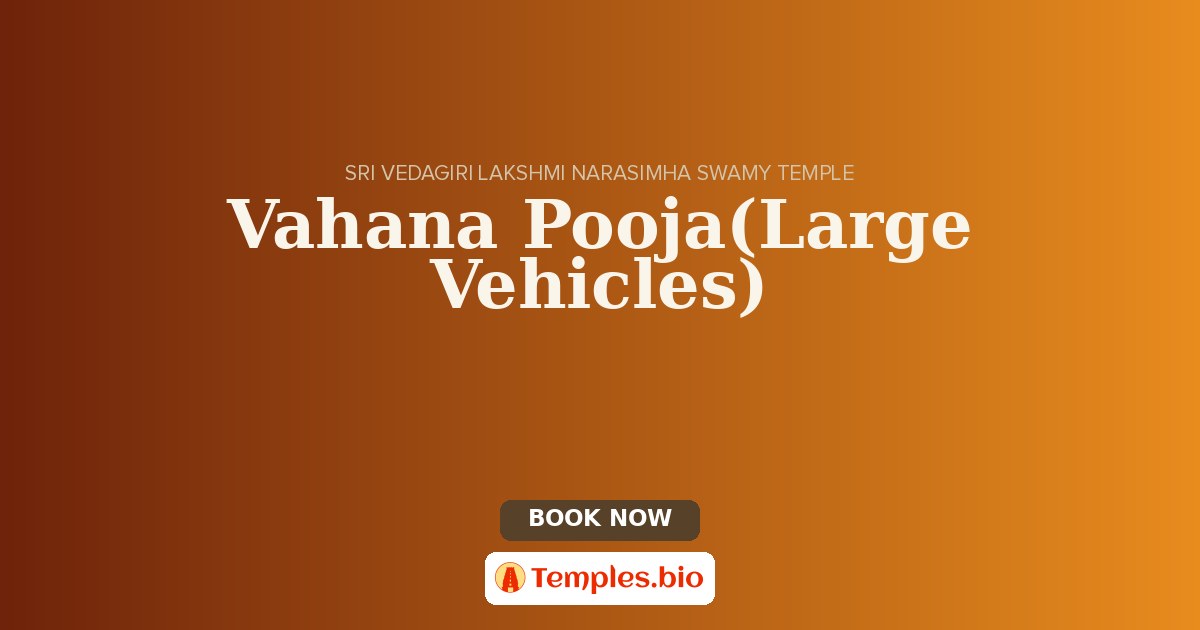 Vahana Pooja(Large Vehicles)