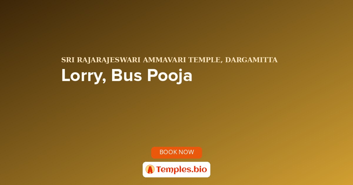 Lorry, Bus Pooja