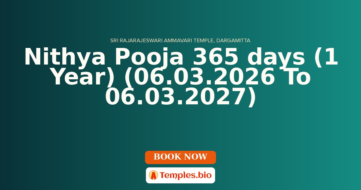 Nithya Pooja 365 days (1 Year) (06.03.2026 To 06.03.2027)