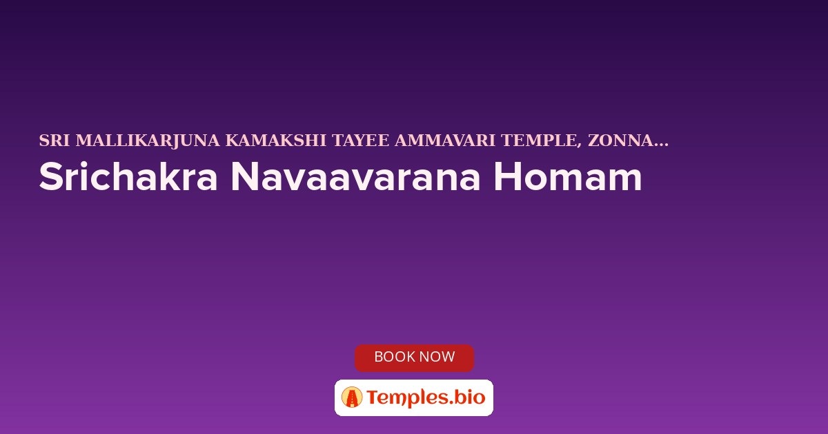 Srichakra Navaavarana Homam