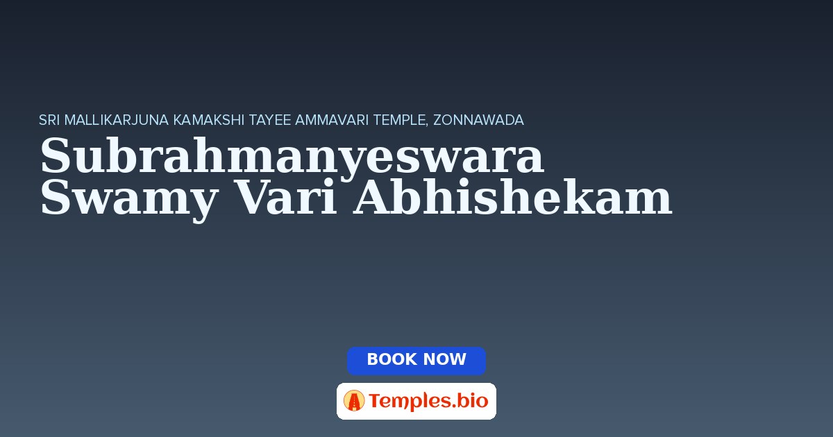Subrahmanyeswara Swamy Vari Abhishekam