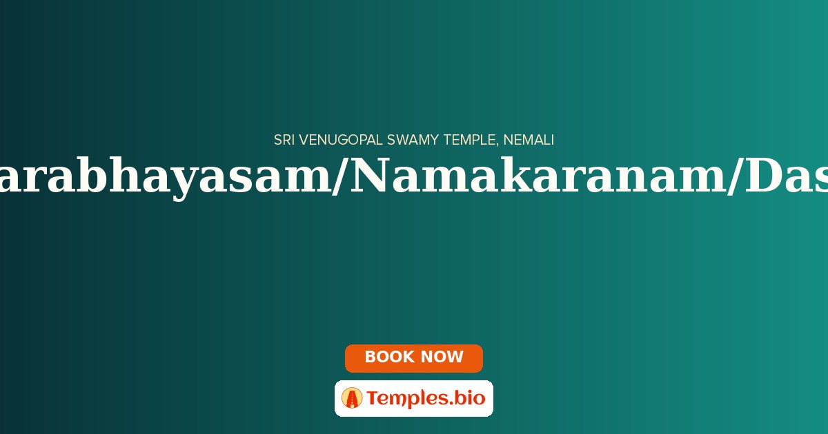 Aksharabhayasam/Namakaranam/Dastram