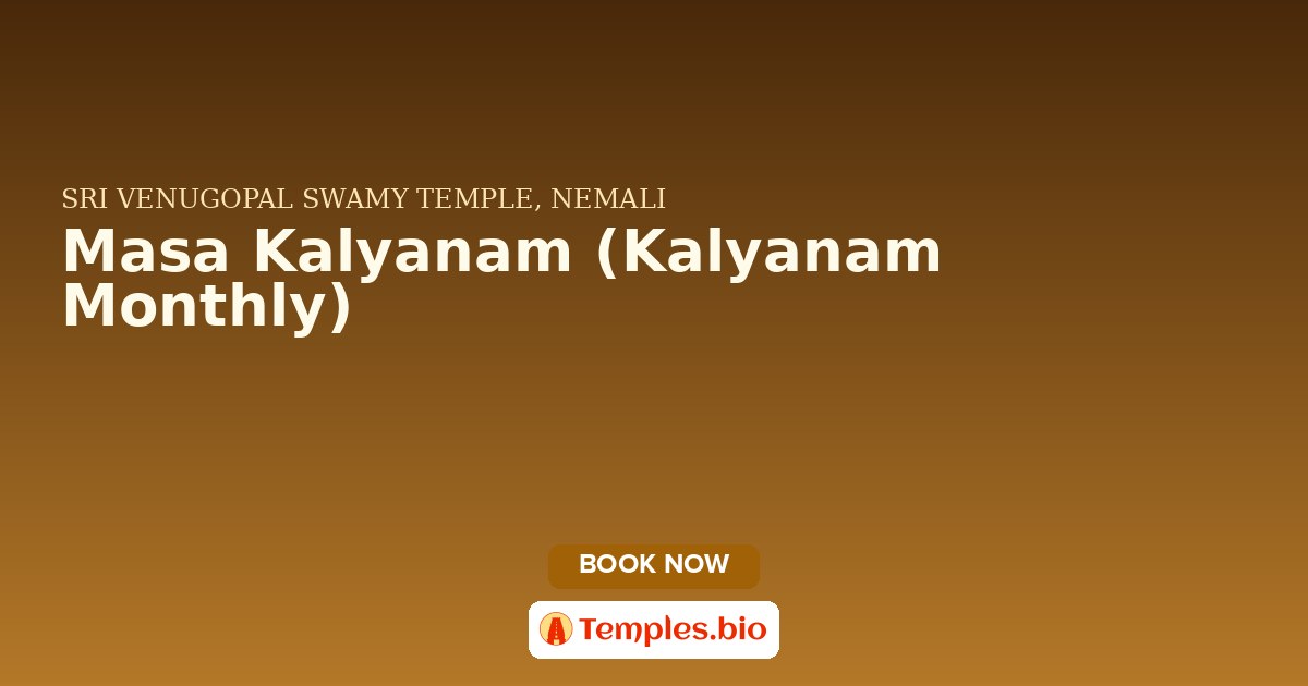 Masa Kalyanam (Kalyanam Monthly)