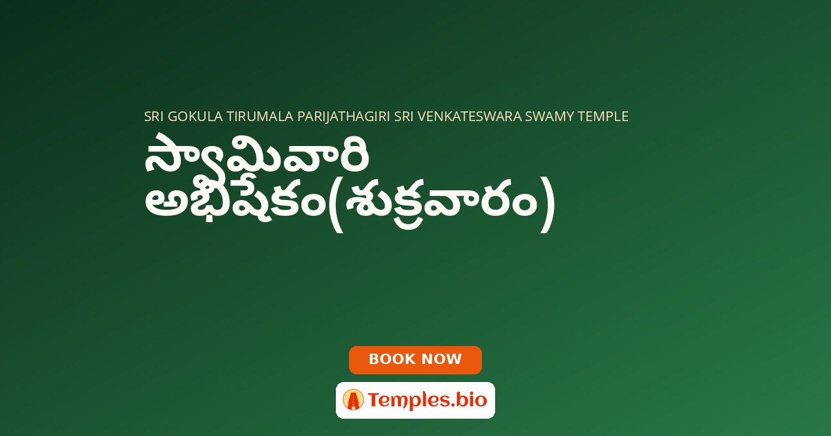 స్వామివారి అభిషేకం(శుక్రవారం)