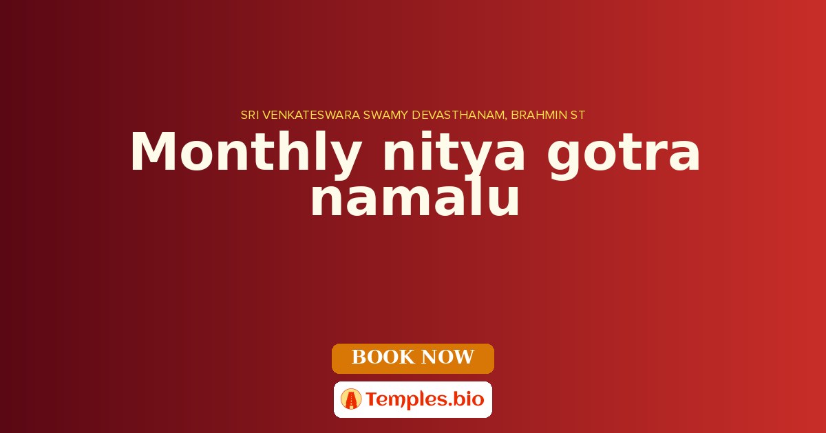 Monthly nitya gotra namalu