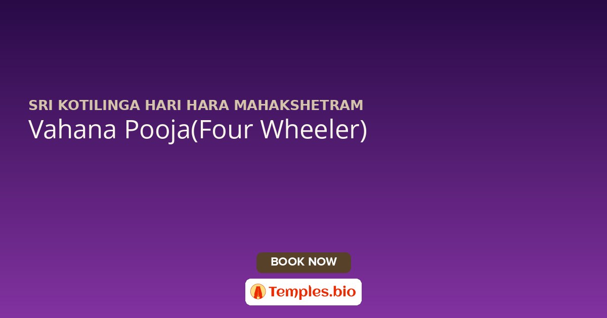 Vahana Pooja(Four Wheeler)