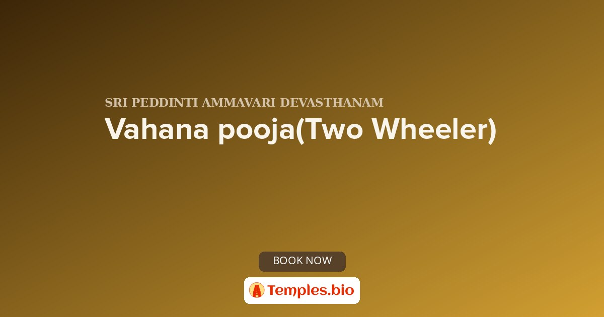 Vahana pooja(Two Wheeler)