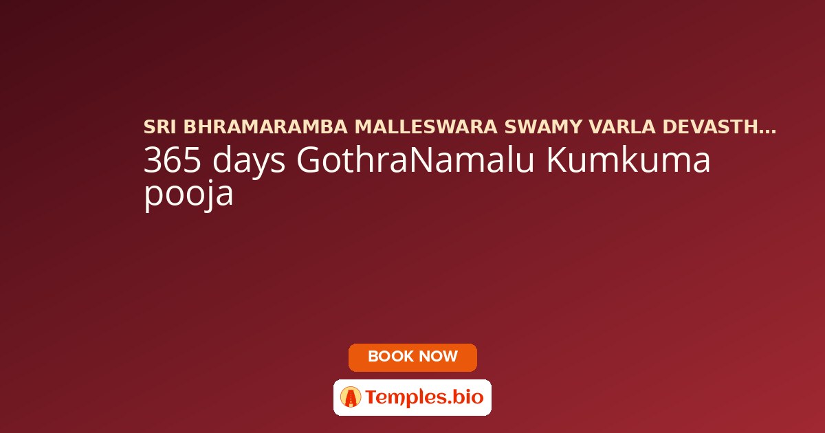 365 days GothraNamalu Kumkuma pooja