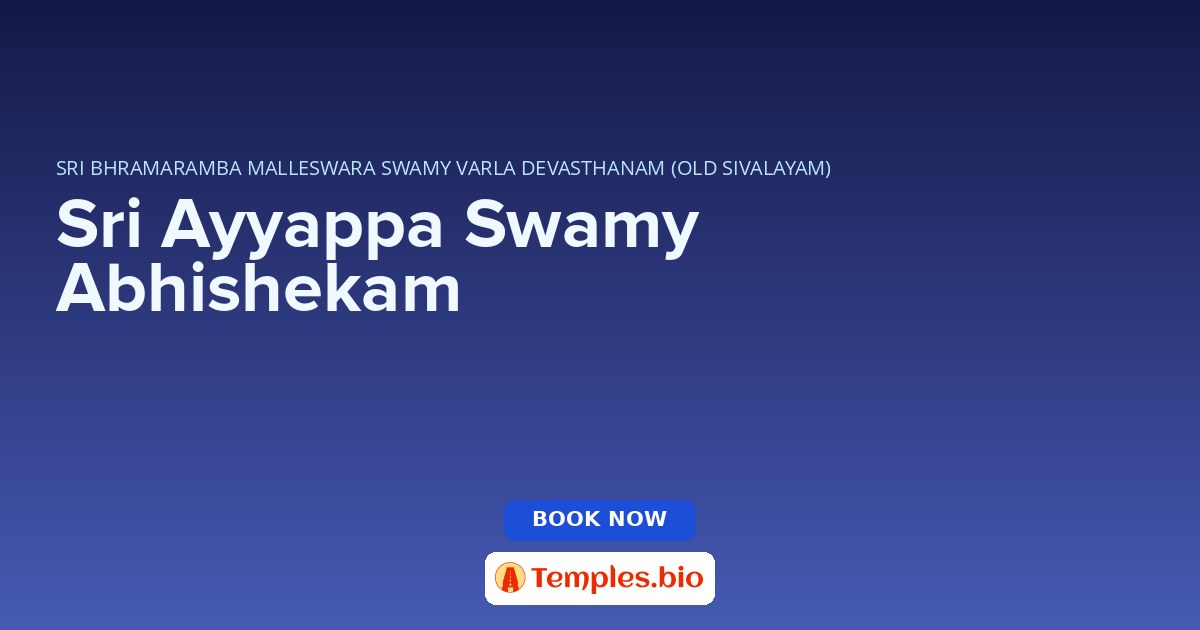 Sri Ayyappa Swamy Abhishekam