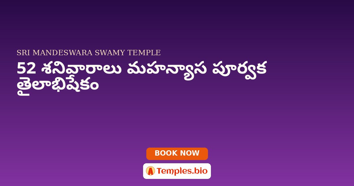 52 శనివారాలు మహన్యాస పూర్వక తైలాభిషేకం