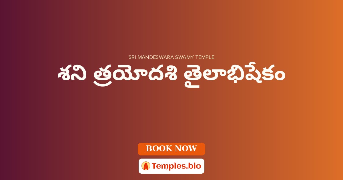 శని త్రయోదశి తైలాభిషేకం