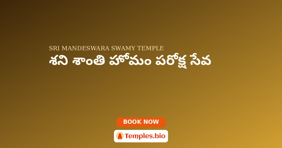 శని శాంతి హోమం పరోక్ష సేవ