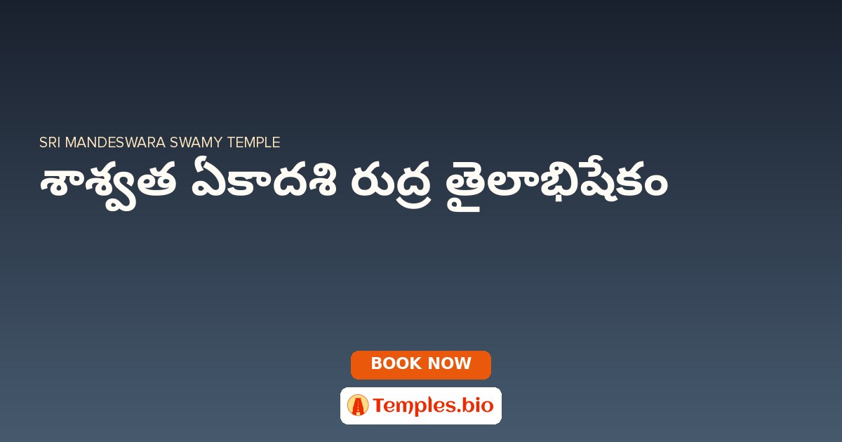 శాశ్వత  ఏకాదశి రుద్ర తైలాభిషేకం