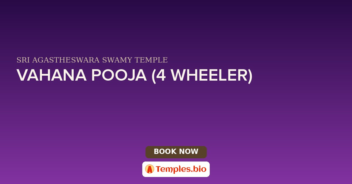 VAHANA POOJA (4 WHEELER)