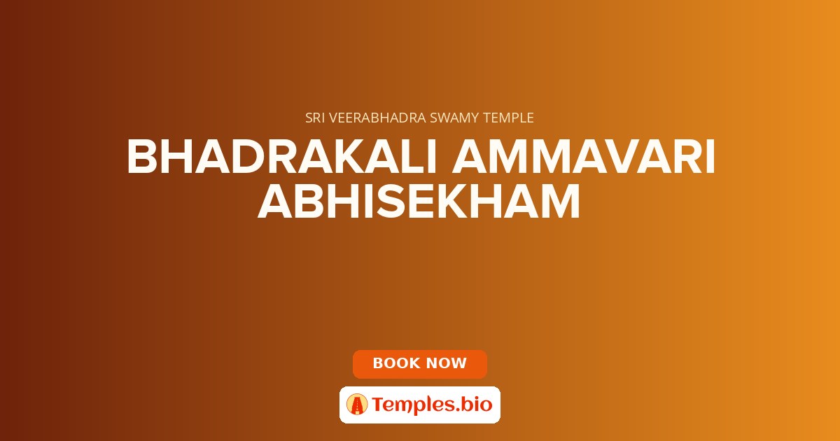 BHADRAKALI AMMAVARI ABHISEKHAM