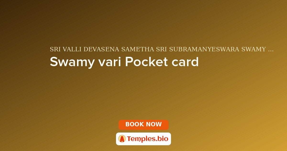 Swamy vari Pocket card