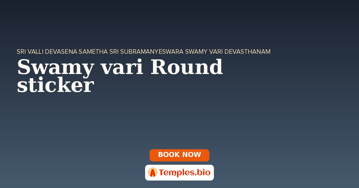 Swamy vari Round sticker