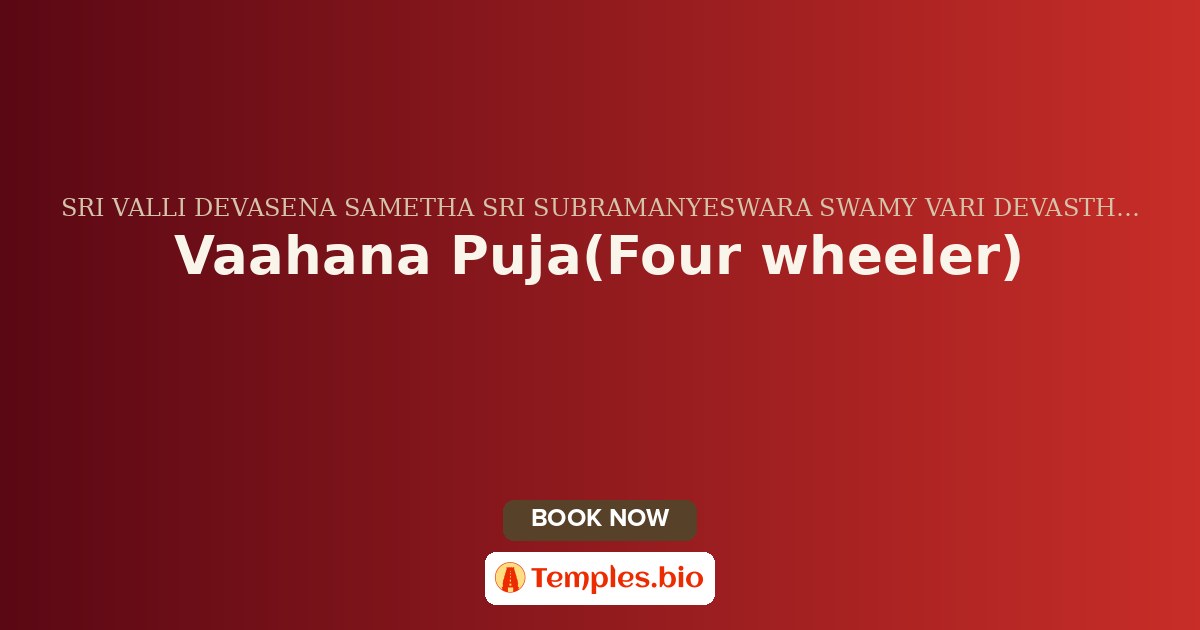 Vaahana Puja(Four wheeler)