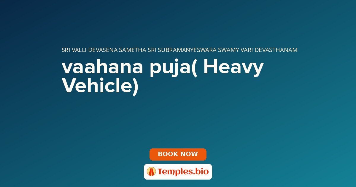 vaahana puja( Heavy Vehicle)