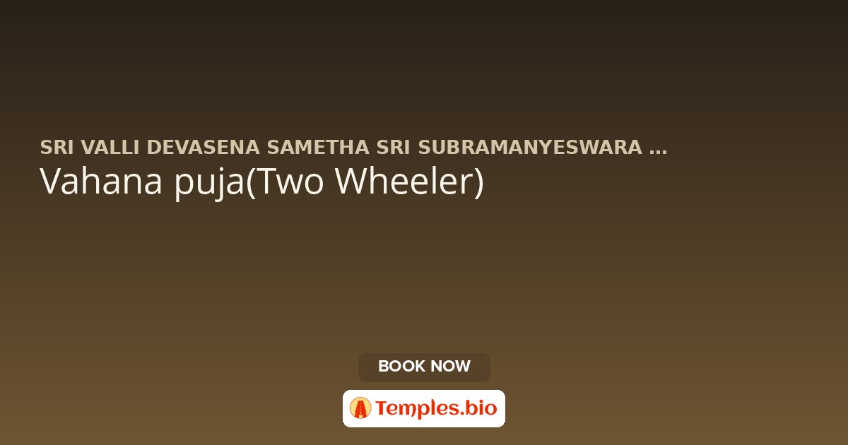 Vahana puja(Two Wheeler)