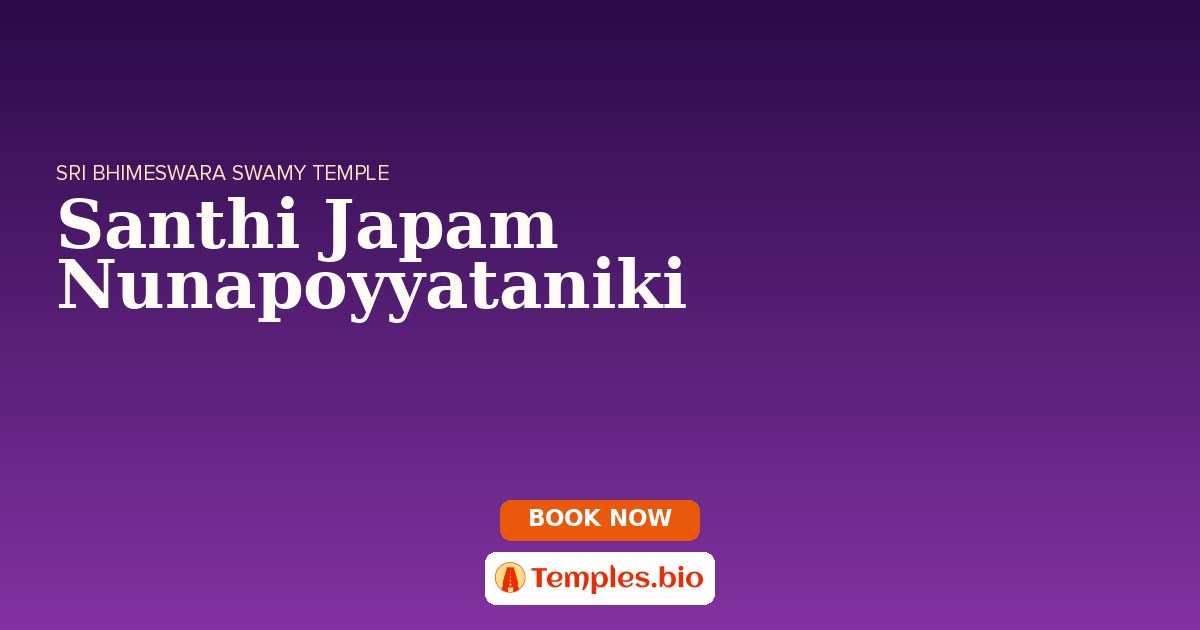 Santhi Japam Nunapoyyataniki