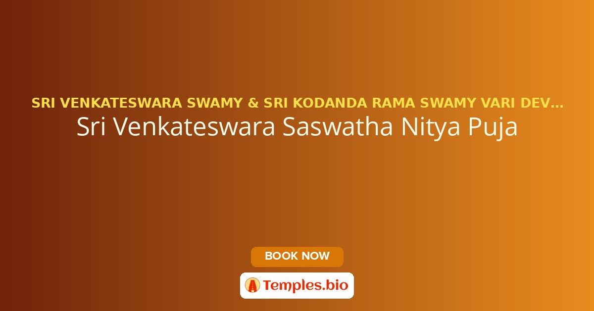 Sri Venkateswara Saswatha Nitya Puja