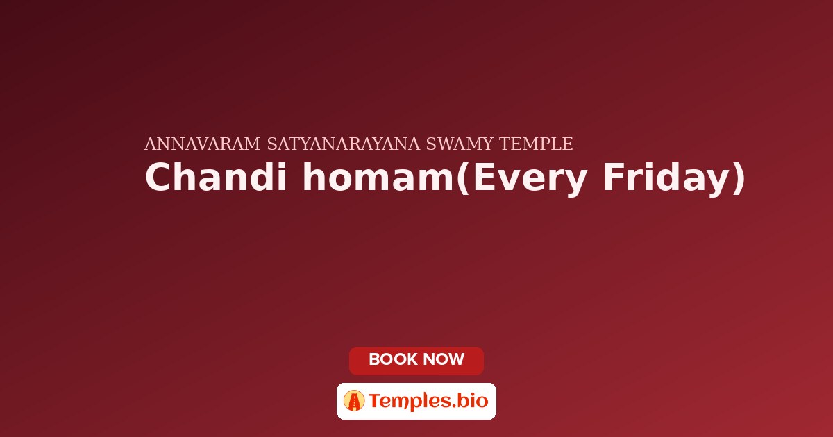 Chandi homam(Every Friday)