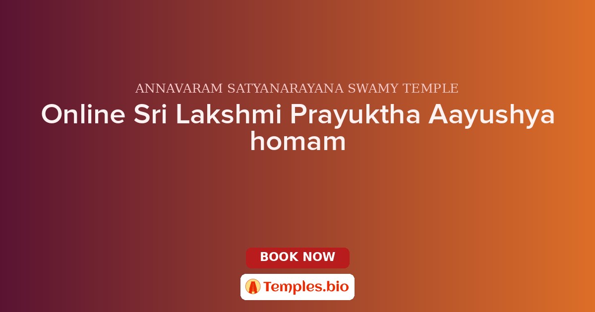 Online Sri Lakshmi Prayuktha Aayushya homam