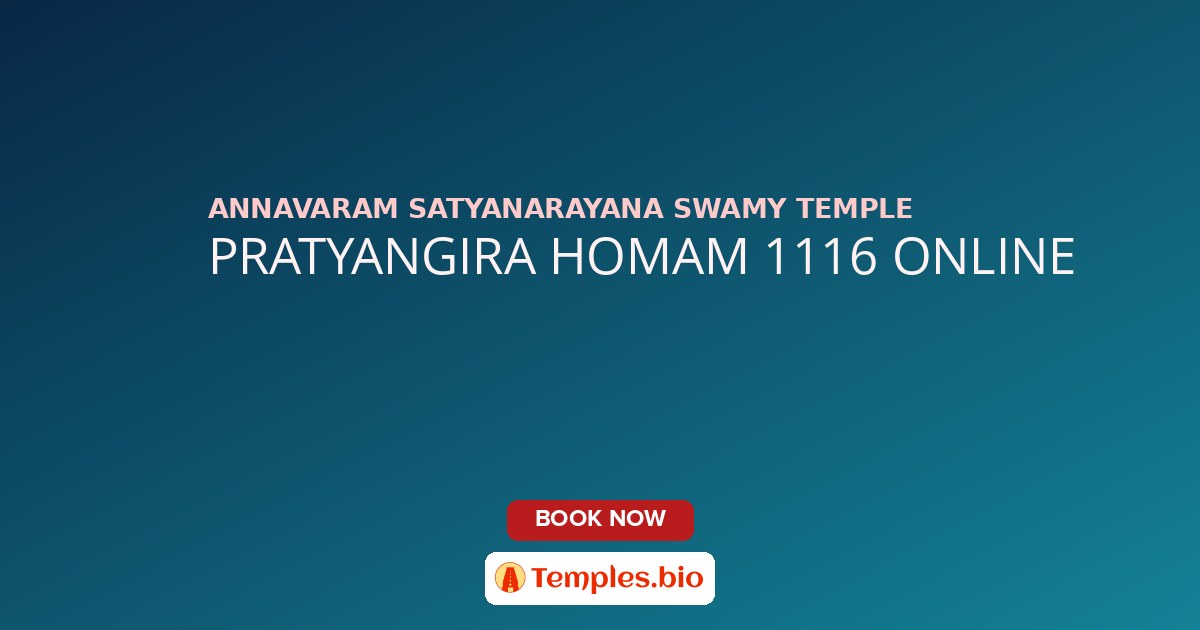PRATYANGIRA HOMAM 1116 ONLINE