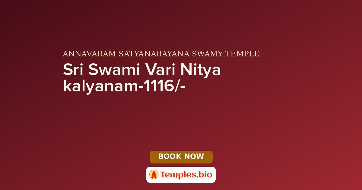 Sri Swami Vari Nitya kalyanam-1116/-