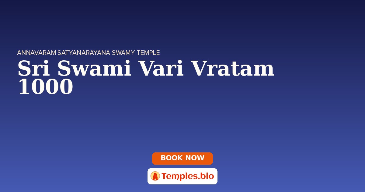 Sri Swami Vari Vratam 1000