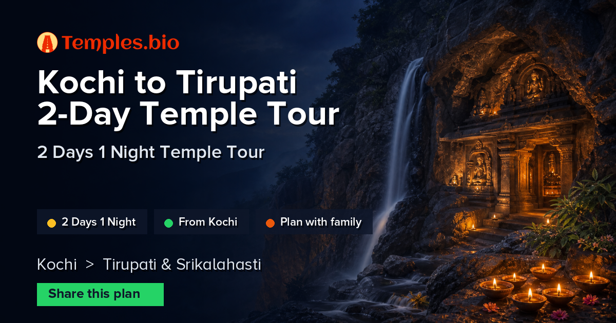 Kochi to Tirupati 2-Day Temple Tour