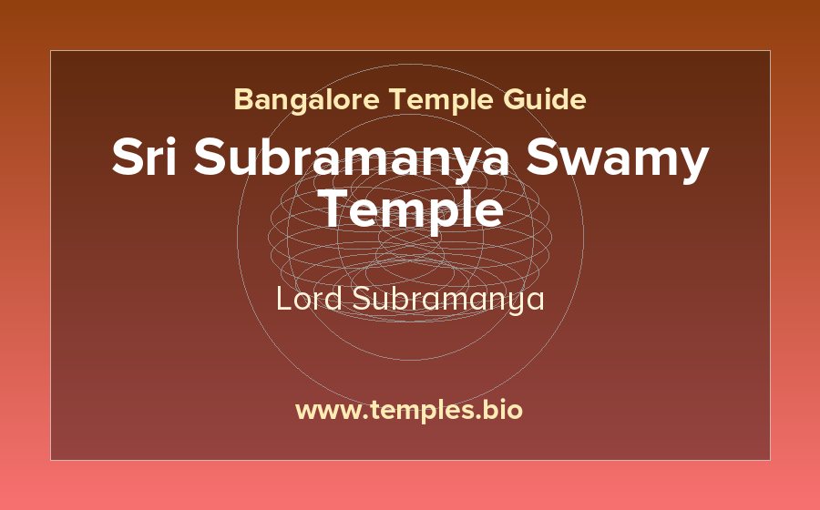 Sri Subramanya Swamy Temple — Lord Subramanya temple in Bangalore